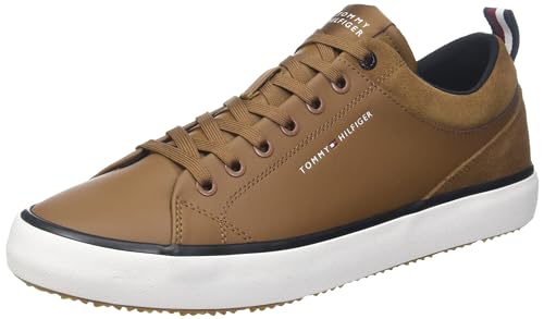 Tommy Hilfiger Herren Vulcanized Sneaker Schuhe, Braun (Coconut Grove), 40 EU von Tommy Hilfiger