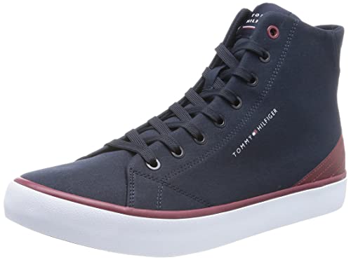 Tommy Hilfiger Herren Vulcanized Sneaker TH Hi Vulc Core Canvas Schuhe , Blau (Desert Sky), 43 EU von Tommy Hilfiger