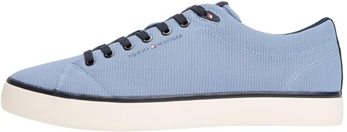 Tommy Hilfiger Herren Vulcanized Sneaker Mesh Low Top, Blau (Brisk Blue), 44 von Tommy Hilfiger
