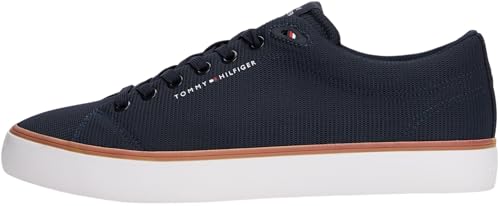 Tommy Hilfiger Herren Vulcanized Sneaker Mesh Low Top, Blau (Desert Sky), 40 von Tommy Hilfiger