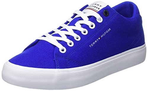 Tommy Hilfiger Herren Vulcanized Sneaker Core Low Canvas Schuhe, Blau (Ultra Blue), 45 von Tommy Hilfiger