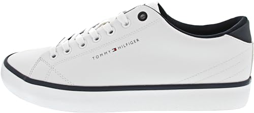 Tommy Hilfiger Herren Vulcanized Sneaker Schuhe, Weiß (White), 43 EU von Tommy Hilfiger