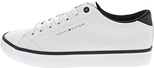 Tommy Hilfiger Herren Vulcanized Sneaker Schuhe, Weiß (White), 46 EU von Tommy Hilfiger