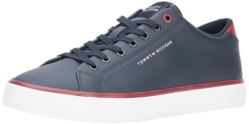 Tommy Hilfiger Herren Vulcanized Sneaker Schuhe, Blau (Desert Sky), 41 EU von Tommy Hilfiger
