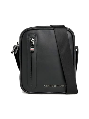 Tommy Hilfiger Herren Th Modern Pu Mini Reporteram0Am12235 Kuriertasche, Black (Black) von Tommy Hilfiger