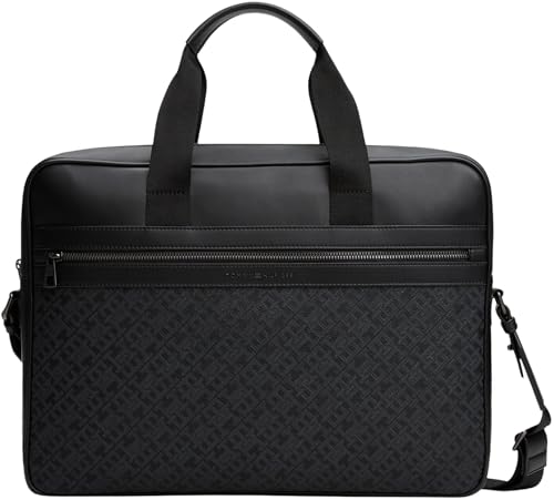 Tommy Hilfiger Herren Laptoptasche Monogram Elegant, Schwarz (Black), Einheitsgröße von Tommy Hilfiger