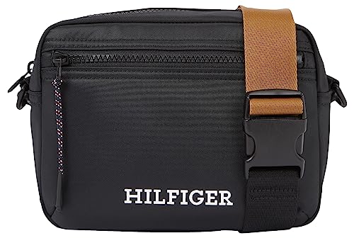 Tommy Hilfiger Herren Umhängetasche Monotype Ew Reporter mit Reißverschluss, Schwarz (Black), Onesize von Tommy Hilfiger