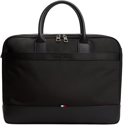 Tommy Hilfiger Herren Laptoptasche Nylon Travel mit Tragegriffen, Schwarz (Black), Einheitsgröße von Tommy Hilfiger
