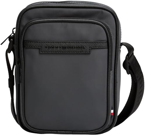 Tommy Hilfiger Herren Crossbody Bag Tasche Repreve Mini Reporter mit Reißverschluss, Grau (Dark Grey), Einheitsgröße von Tommy Hilfiger