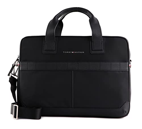 Tommy Hilfiger Herren Laptoptasche TH Elevated Nylon Computer Bag 13 Zoll, Schwarz (Black), Einheitsgröße von Tommy Hilfiger