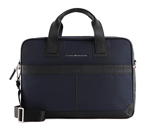 Tommy Hilfiger Herren Laptoptasche TH Elevated Nylon Computer Bag 13 Zoll, Blau (Space Blue), Einheitsgröße von Tommy Hilfiger