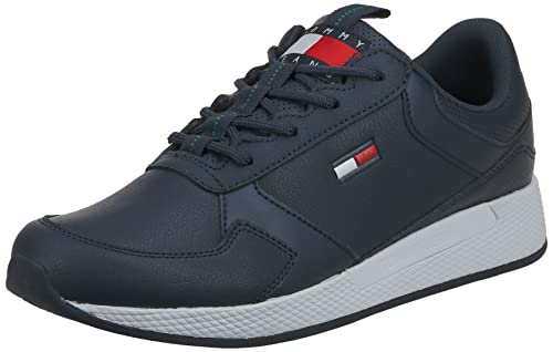 Tommy Jeans Herren Runner Sneaker Flexi Sportschuhe, Blau (Twilight Navy), 40 von Tommy Jeans