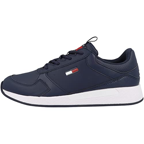 Tommy Jeans Herren Runner Sneaker Flexi Sportschuhe, Blau (Twilight Navy), 46 von Tommy Hilfiger