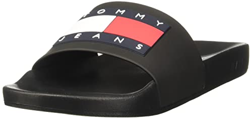 Tommy Jeans Herren Badeschuhe Pool Slide Badelatschen, Schwarz (Black), 42 EU von Tommy Jeans