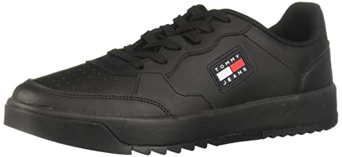 Tommy Jeans Herren Cupsole Sneaker Retro Schuhe, Schwarz (Black), 42 von Tommy Jeans