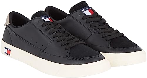 Tommy Jeans Herren Vulcanized Sneaker Schuhe, Schwarz (Black), 41 von Tommy Jeans