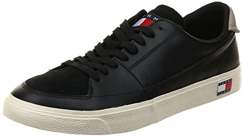 Tommy Jeans Herren Vulcanized Sneaker Schuhe, Schwarz (Black), 43 von Tommy Jeans