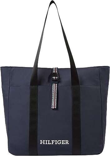 Tommy Hilfiger Herren Tote Bag Tasche mit Reißverschluss, Blau (Space Blue), Onesize von Tommy Hilfiger