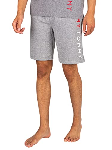 Tommy Hilfiger Herren Track Short Pyjamaunterteil, Medium Grey Heather, L von Tommy Hilfiger