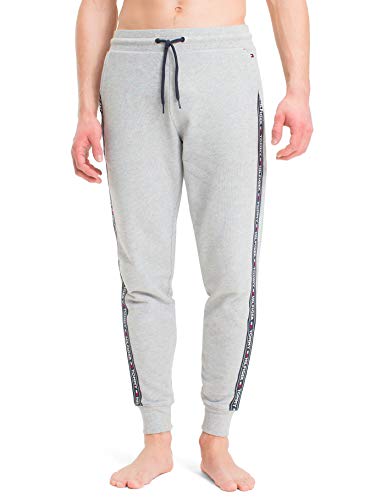 Tommy Hilfiger Herren Jogginghose Sweatpants Lang, Grau (Grey Heather), L von Tommy Hilfiger