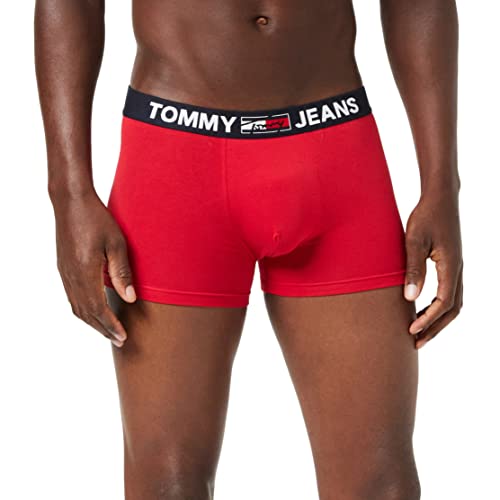 Tommy Jeans Herren Boxershorts aus 90% Baumwolle mit Stretch, Nachhaltig, Unterhose mit Elastikbund, Unterwäsche Männer, Trunks, Primary Red, M von Tommy Jeans
