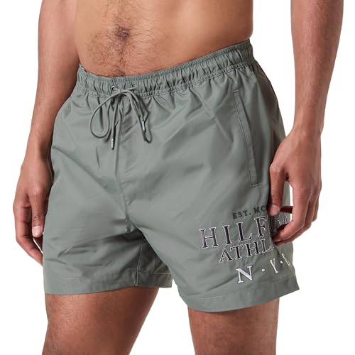 Tommy Hilfiger Herren Badeshorts Medium Drawstring Mittellang, Mehrfarbig (Stonewash Green), M von Tommy Hilfiger