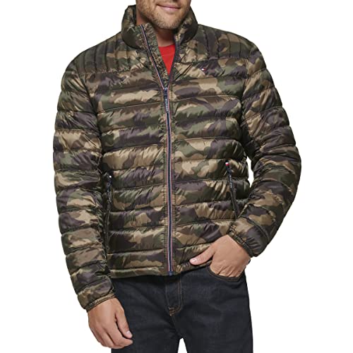 Tommy Hilfiger Herren Ultra Loft leichte verstaubare Pufferjacke (Standard und groß und hoch) Daunenalternative Mantel, Camouflage, 3XL von Tommy Hilfiger