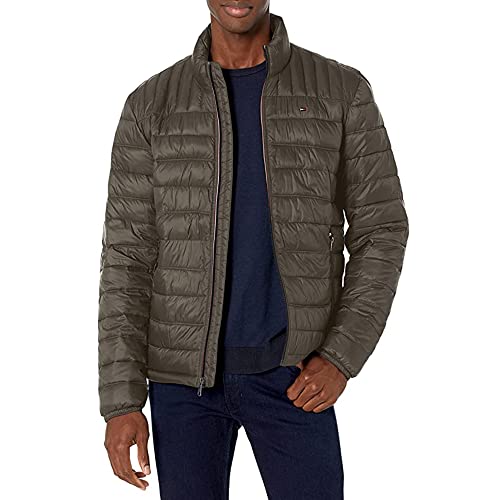Tommy Hilfiger Herren Men's Water Resistant Ultra Loft Down Alternative Puffer Jacket Daunenalternativer Mantel, Oliv/Blatt für Mich (Leaf It to Me), L von Tommy Hilfiger