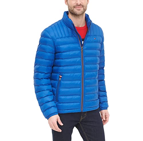 Tommy Hilfiger Herren Ultra Loft verstaubare Pufferjacke Daunenalternative Mantel, Deep Royal, XL von Tommy Hilfiger