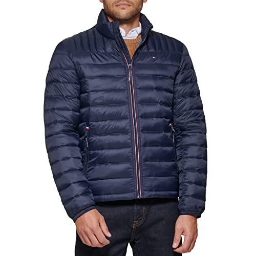 Tommy Hilfiger Herren Ultra Loft verstaubare Pufferjacke Daunenalternative Mantel, Mitternacht/Ausflug, einfarbig (Midnight//Getaway Solids), M von Tommy Hilfiger