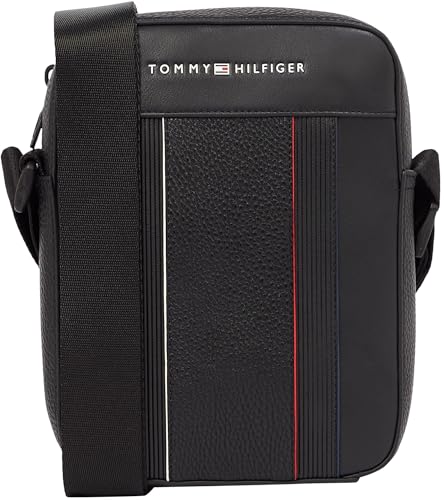 Tommy Hilfiger Herren Umhängetasche Foundation Mini Reporter Elegant, Schwarz (Black), Einheitsgröße von Tommy Hilfiger