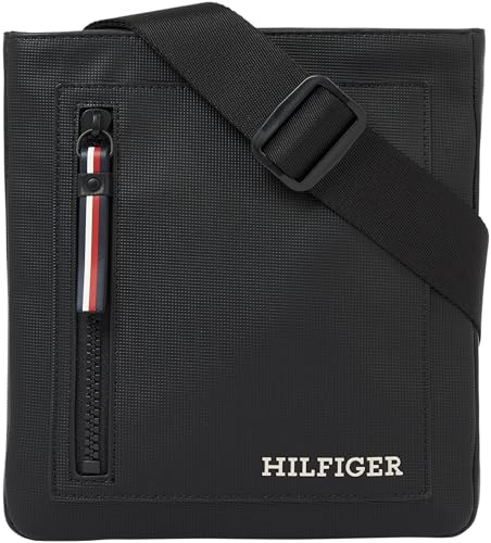 Tommy Hilfiger Herren Umhängetasche Pique Mini Crossover Mittelgroß, Schwarz (Black), Einheitsgröße von Tommy Hilfiger