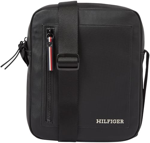 Tommy Hilfiger Herren Umhängetasche Pique Reporter Mittelgroß, Schwarz (Black), Einheitsgröße von Tommy Hilfiger