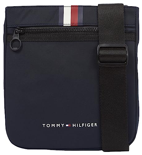 Tommy Hilfiger Herren Umhängetasche Skyline Stripe Crossover Mittelgroß, Blau (Space Blue), Onesize von Tommy Hilfiger