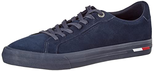 Tommy Hilfiger Herren Vulc MODERN Suede FM0FM04296 Vulkanisierte Sneaker, Blau (Desert Sky), 42 EU von Tommy Hilfiger