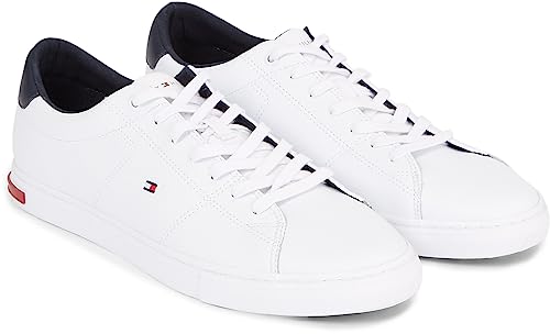 Tommy Hilfiger Herren Vulcanized Sneaker Essential Leather Detail Vulc Schuhe, Weiß (White), 44 EU Tommy Hilfiger Herren Vulcanized Sneaker Essential Leather Detail Vulc Schuhe, Weiß (White), 44 EU von Tommy Hilfiger