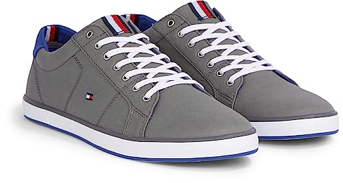 Tommy Hilfiger Herren Vulcanized Sneaker Schuhe, Grau (Steel Grey), 43 EU von Tommy Hilfiger