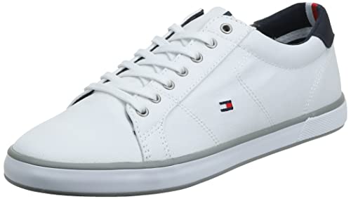 Tommy Hilfiger Herren Vulcanized Sneaker Schuhe, Weiß (White), 41 EU von Tommy Hilfiger