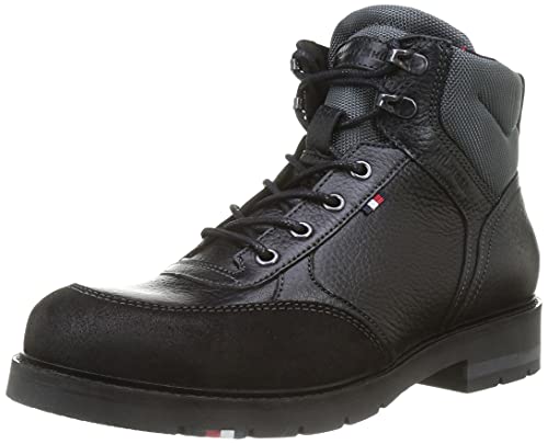 Tommy Hilfiger Herren Warmer, klassischer Sneaker-Schnitt Mode-Stiefel, Schwarz, 44 EU von Tommy Hilfiger