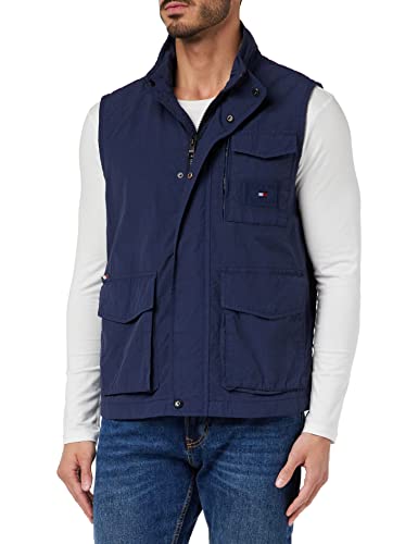 Tommy Hilfiger Herren Weste Sail Vest Ärmellos, Blau (Desert Sky), M von Tommy Hilfiger