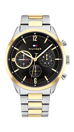 Tommy Hilfiger Multi Zifferblatt Quarz Uhr für Herren mit Zweifarbiges Edelstahlarmband - 1791944 von Tommy Hilfiger