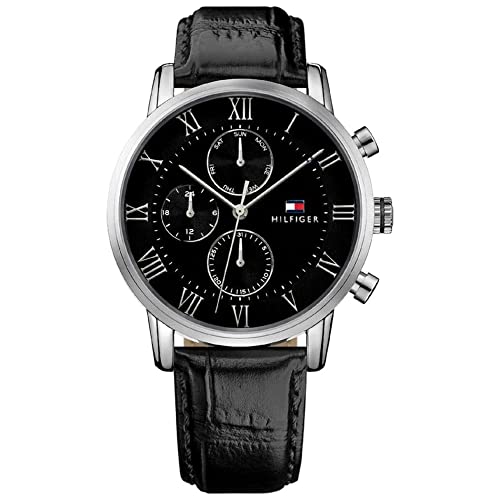 Tommy Hilfiger Herren analog Quarz Uhr mit Leder Armband 1791401 von Tommy Hilfiger
