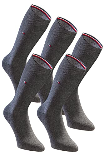 Tommy Hilfiger Herrensocken 5-Paar Pack Classic Casual Business Socken - anthrazite - 39-42 von Tommy Hilfiger