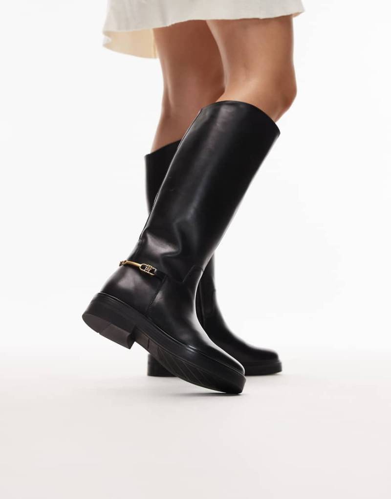 Tommy Hilfiger - Hohe Reitstiefel in Schwarz von Tommy Hilfiger