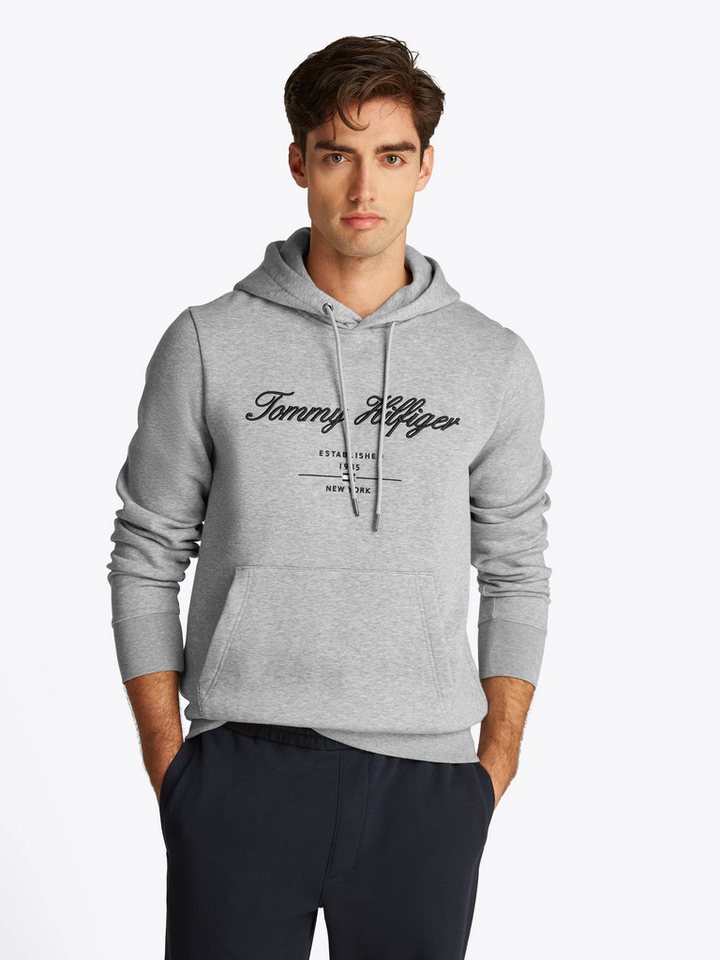 Tommy Hilfiger Hoodie SCRIPT LOGO HOODY mit aufgesticktem Logo von Tommy Hilfiger
