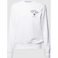 Tommy Hilfiger Sweatshirt mit Label-Stitching in Weiss, Größe M von Tommy Hilfiger