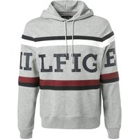 Tommy Hilfiger Herren Hoodie grau Baumwolle Logo und Motiv von Tommy Hilfiger