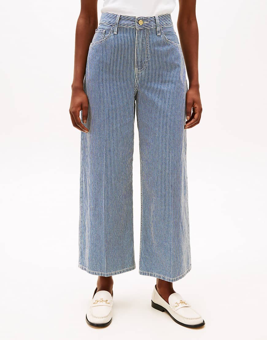 Tommy Hilfiger - Hose mit weitem Bein in Blau von Tommy Hilfiger