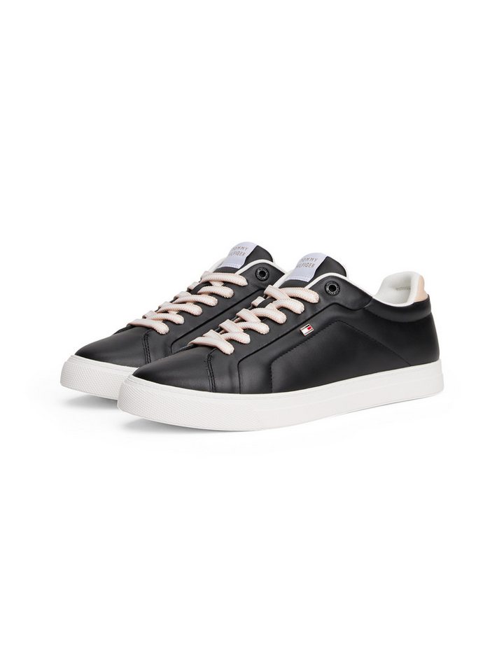 Tommy Hilfiger ICON COURT SNEAKER Plateausneaker Freizeitschuh, Halbschuh, Schnürschuh mit Flaggen-Logo von Tommy Hilfiger