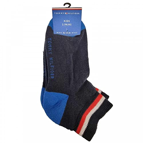 Tommy Hilfiger Iconic Kids' Sports Quarter (2 pack) Socks, midnight blue, 35/37 (2er Pack) von Tommy Hilfiger